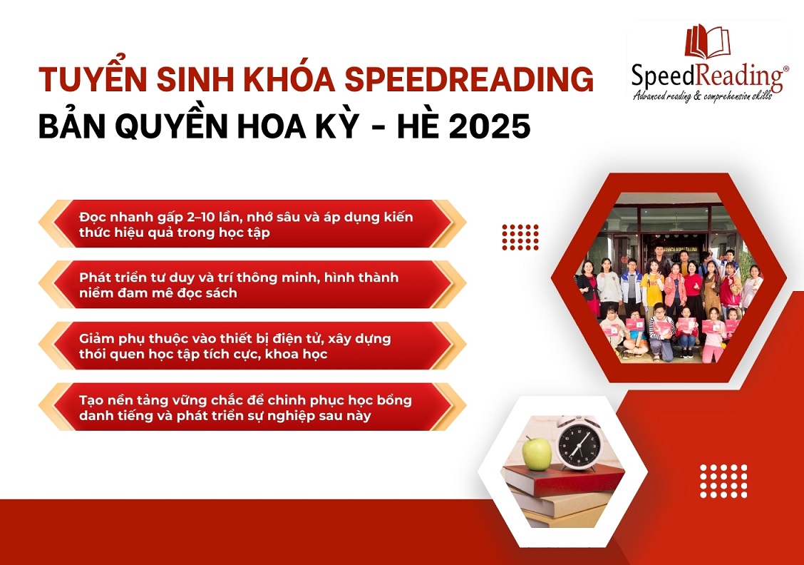Tuyển Sinh Khóa Học SpeedReading Hè 2025 - Bản Quyền Hoa Kỳ