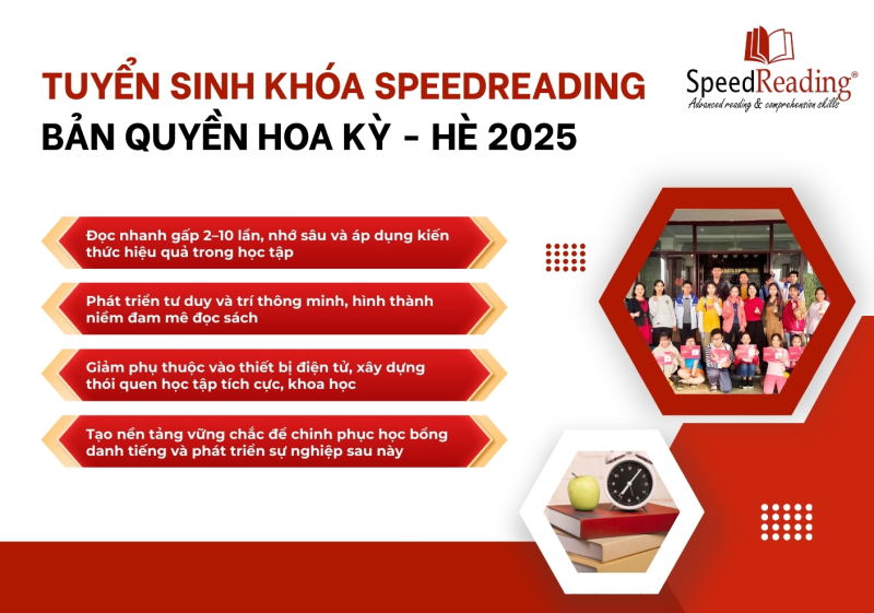 Tuyển Sinh Khóa Học SpeedReading Hè 2025 - Bản Quyền Hoa Kỳ